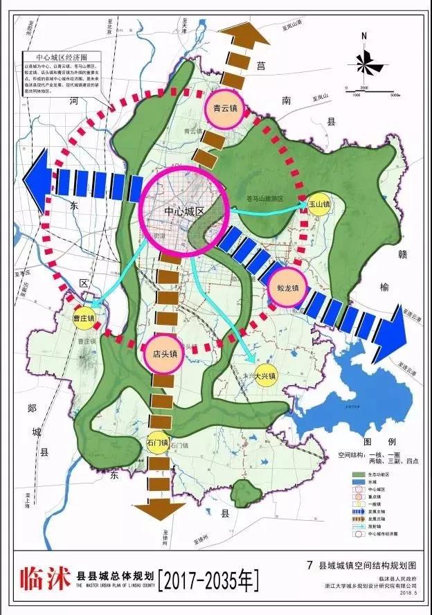 ( 1)一核:指临沭县中心城区,是临沭县工业化和城镇化发展的核心